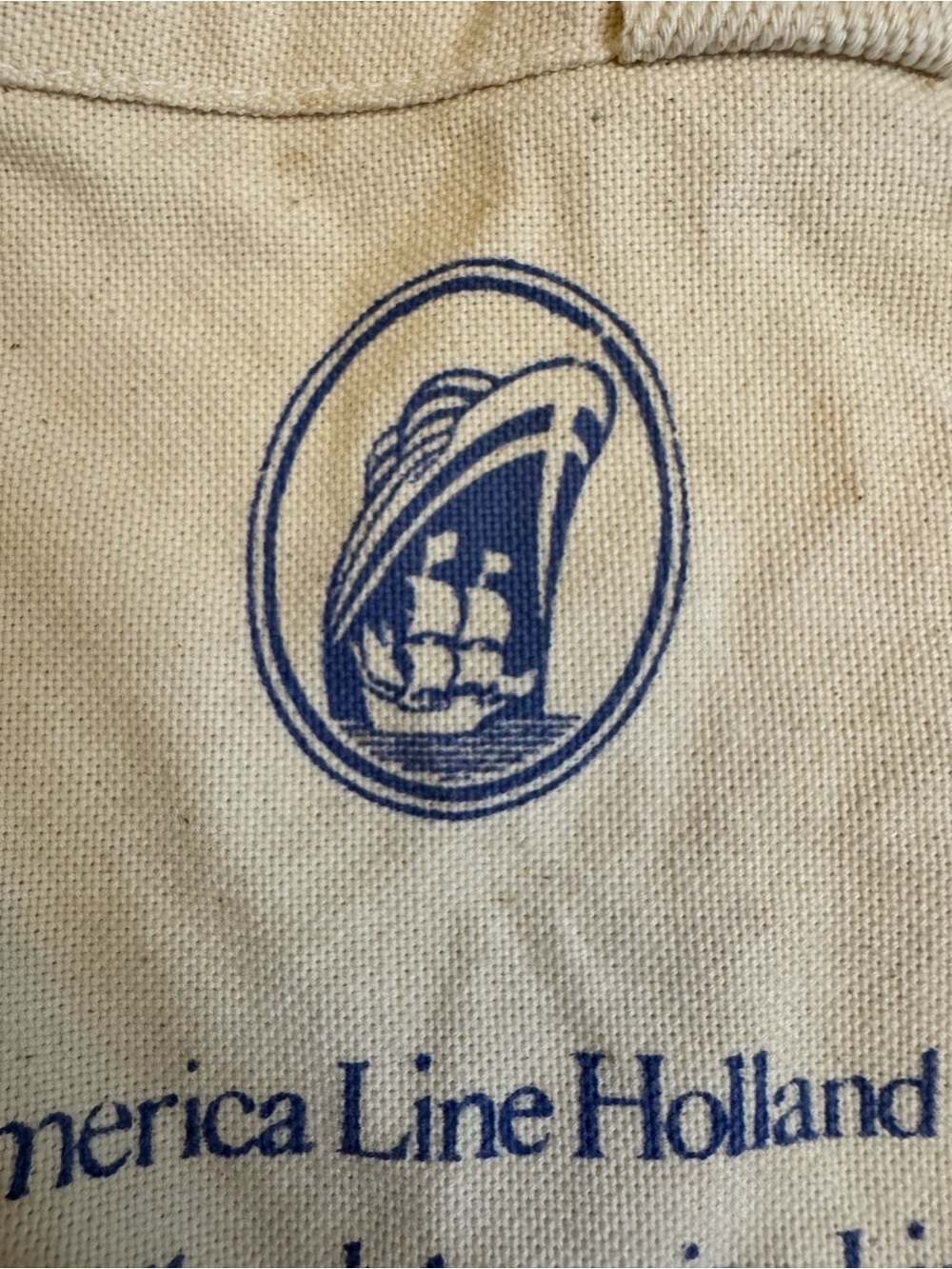 Vintage 80s Holland America Cruise Canvas Tote Bag Promotional - Picture 2 of 9